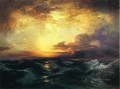 トーマス・モラン太平洋の夕日の海景